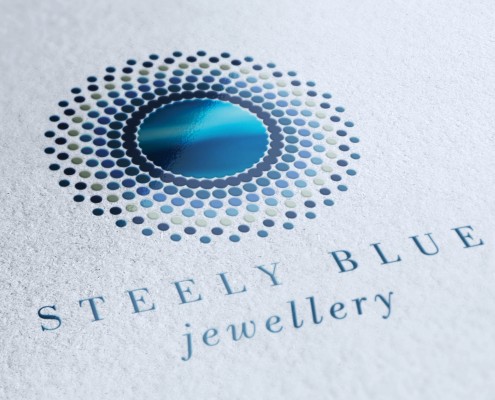 Jewellery Logo Design Brighton Brand identity Steely Blue